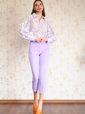 Παντελόνι Υφασμάτινο Λιλά