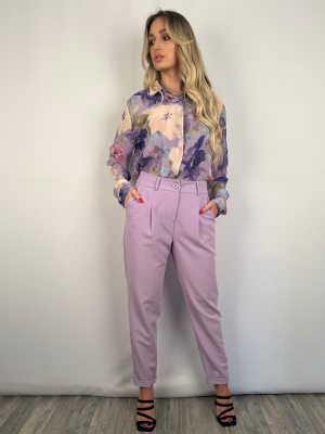 Παντελόνι Υφασμάτινο Λιλά