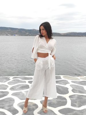 Σετ Τύπου Λινό Λευκό