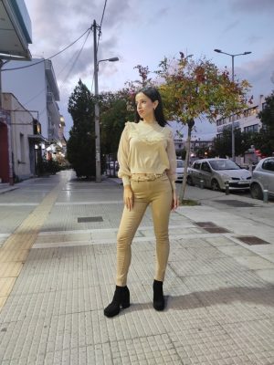 Μπλούζα nude baroque με πέρλα