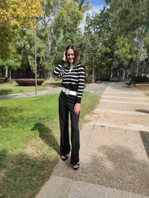 Παντελόνι μαύρο καμπάνα