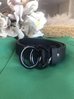 Mαύρη ζώνη από δερματίνη