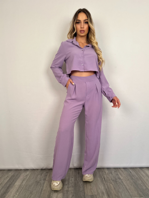 Σετ Πουκάμισο & Παντελόνα Λιλά