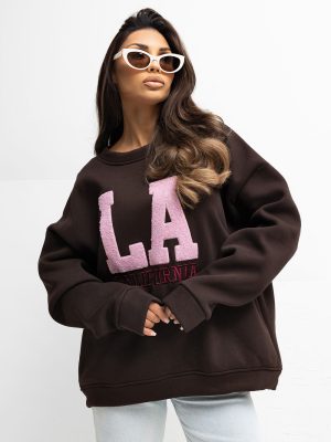 Φούτερ σε Καφέ - Refined femininity