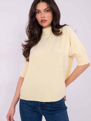 Κοντομάνικο πουλόβερ σε Κίτρινο - Stile senza tempo