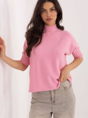 Κοντομάνικο πουλόβερ σε Ροζ - A touch of luxury