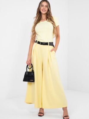 Παντελόνι φόρμας σε Κίτρινο - French sophistication