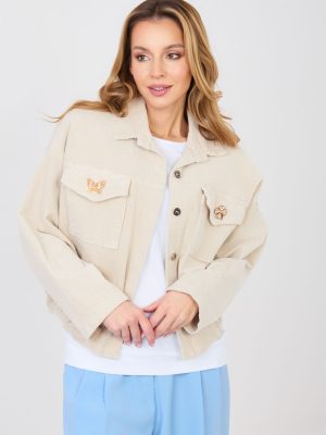 Σακάκι από βελούδο σε Μπεζ - Pure elegance