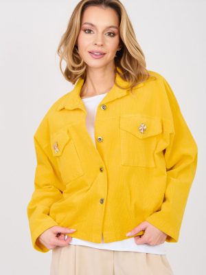 Σακάκι από βελούδο σε Κίτρινο - Féminité et style