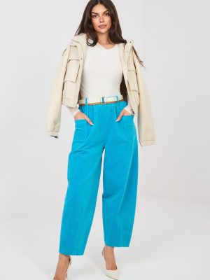 παντελόνες από καστόρι σε Μπλε - L'élégance réinventée