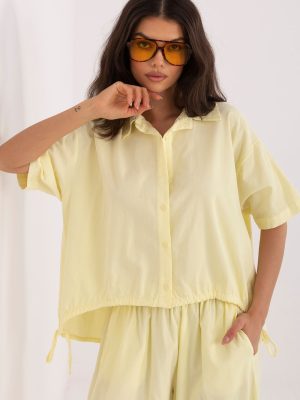 Πουκάμισο με κοντό μανίκι σε Κίτρινο - Semplicità raffinata