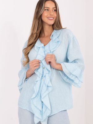 Πουκάμισο σε Μπλε - Street-chic εμφάνιση