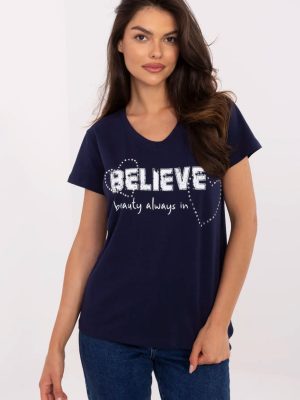 T-shirt σε Navy - Understated luxury