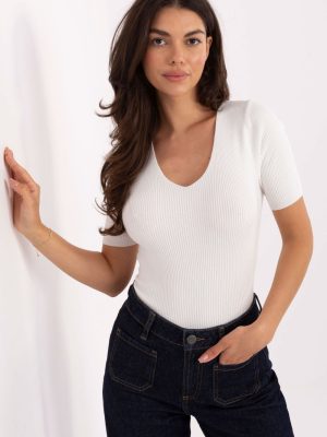 Κοντομάνικο πουλόβερ σε Μπεζ - Effortless sophistication