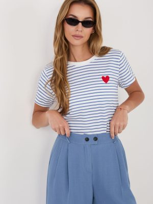 T-shirt σε Μπλε - Glamour moderno