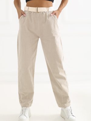 παντελόνες από καστόρι σε Μπεζ - Glamour moderno