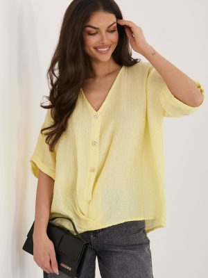 Πουκάμισο με κοντό μανίκι σε Κίτρινο - Modern allure