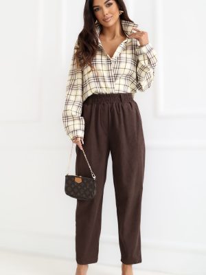 παντελόνες από καστόρι σε Καφέ - L'allure française