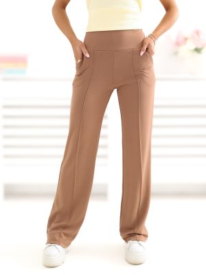 Παντελόνι φόρμας σε Καφέ - Refined femininity