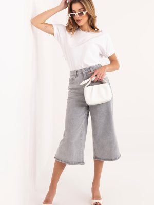 Παντελόνι Culotte σε Γκρι - Eleganza pura
