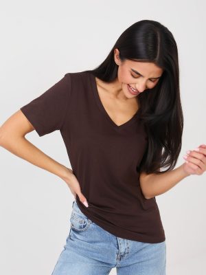 T-shirt σε Καφέ - Pure elegance